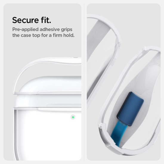 Θήκη Apple AirPods 4th Gen - Spigen Ultra Hybrid Διάφανη Σκληρή - Jet White (ACS08643)