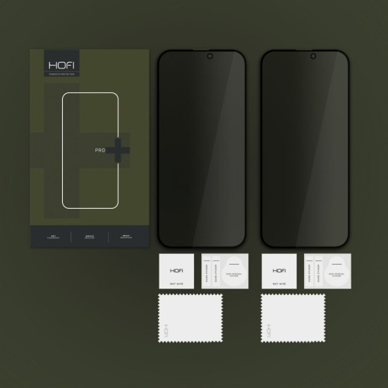 Αντιχαρακτικό Γυαλί Προστασίας Apple iPhone 16 - Hofi Anti Spy Pro+ Tempered Glass Privacy Full Face Απορρήτου Οθόνης - 2 Τεμάχια - Black (5906302310869)