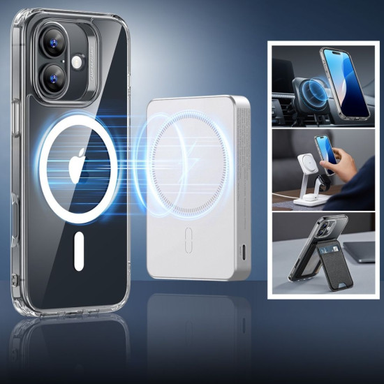 Θήκη & Αντιχαρακτικό Γυαλί Προστασίας Apple iPhone 16 - ESR Classic Hybrid HaloLock Σετ Ανθεκτική με MagSafe & Tempered Glass Οθόνης - Clear (4894240242964)