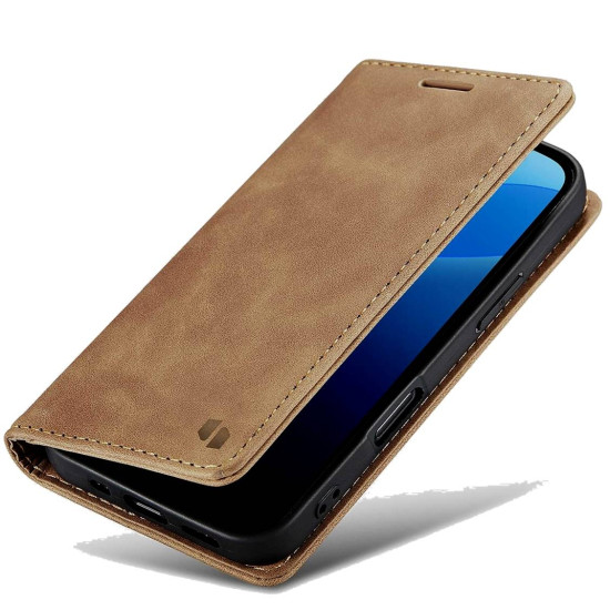 Θήκη Apple iPhone 16 Pro Max - Spacecase Wallet Πορτοφόλι - Light Brown (5905719111465)