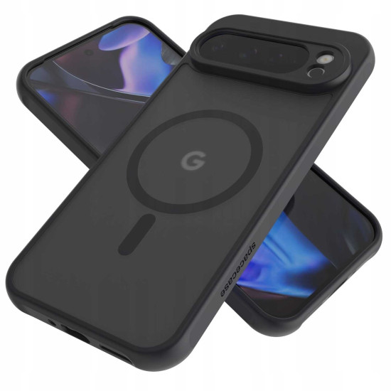 Θήκη Google Pixel 9 Pro XL - Spacecase Hybrid MagSafe Σκληρή Ημιδιάφανη με MagSafe - Black (5905719111304)