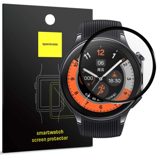 Αντιχαρακτικό Γυαλί Προστασίας Oppo Watch X - Spacecase Smartwatch Hybrid Glass Υβριδικό Οθόνης - Black (5905719111779)