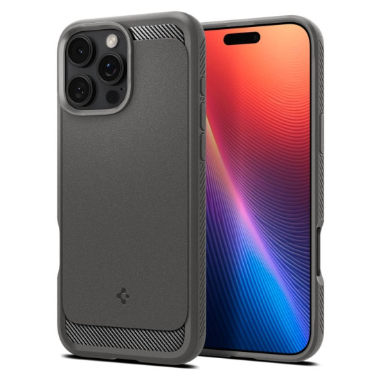 Θήκη Apple iPhone 16 Pro - Spigen Rugged Armor MagFit με MagSafe - Gray (ACS08116)