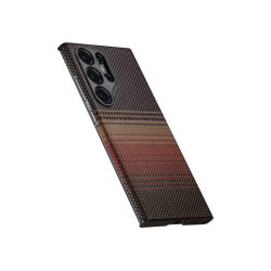 Θήκη Samsung Galaxy S24 Ultra - Pitaka Fusion Weaving MagEZ Case 4 Aramid Fiber Body με MagSafe - 1.27mm - 600D - Sunset (FS2401U)