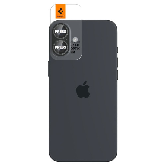 Αντιχαρακτικό Γυαλί Προστασίας Apple iPhone 17 / 16 / 16 Plus - Spigen GLAS.tR EZ Fit OPTIK Pro Camera Lens Protector για Φακό Κάμερας - 2 Τεμάχια - Crystal Clear (AGL08531)