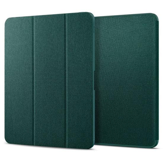 Θήκη Apple iPad Pro 13" 2025 / 2024 - Spigen Urban Fit Σκληρή Flip Υφασμάτινη με Υποδοχή για Apple Pencil - Midnight Green (ACS07763)