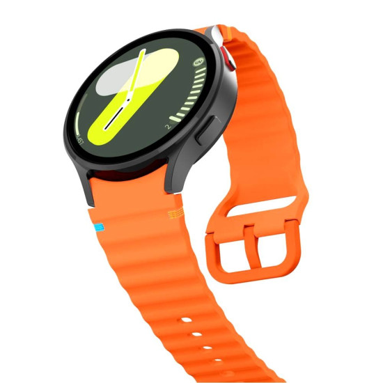 Λουράκι Samsung Galaxy Watch FE / 7 / 6 / Classic 6 / 5 / 5 Pro / 4 / Classic 4 (47/46/45/44/43/42/40mm) - Tech-Protect Silicone Sport Σιλικόνης - Orange (5906302313457)