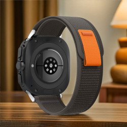 Λουράκι Samsung Galaxy Watch Ultra 2025 / 2024 47mm - Tech-Protect Nylon - Black / Orange (5906302312382)