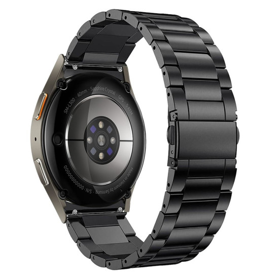 Λουράκι Samsung Galaxy Watch FE / 7 / 6 / 5 / 5 Pro / Watch 4 / Classic 4 (47/46/45/44/43/42/40mm) - Tech-Protect Stainless από Ανοξείδωτο Ατσάλι - Black (5906302313556)