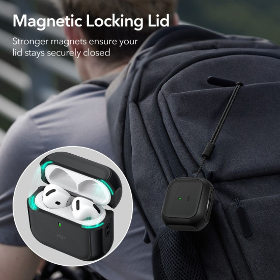 Θήκη Apple AirPods 4th Gen - ESR Orbit Hybrid HaloLock με MagSafe - Black (4894240217580)