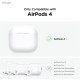 Θήκη Apple AirPods 4th Gen - Elago Cassette Tape Hang Case Σιλικόνης - Classic White (EAP4TAPE-HANG-CWHRD)