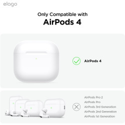 Θήκη Apple AirPods 4th Gen - Elago Clear Hang Case Διάφανη Σιλικόνης - Clear (EAP4CL-HANG-TR)