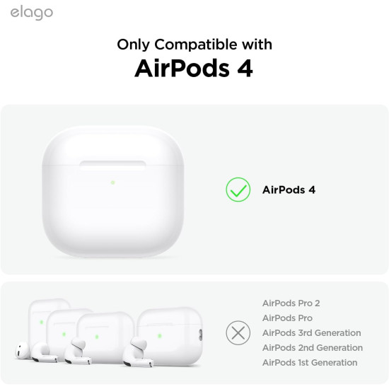 Θήκη Apple AirPods 4th Gen - Elago Clear Hang Case Διάφανη Σιλικόνης - Clear (EAP4CL-HANG-TR)