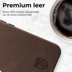 Θήκη Apple iPhone 16 Pro Max - Rosso Elite Back Cover Δερμάτινη με MagSafe - Brown (8719246454257)