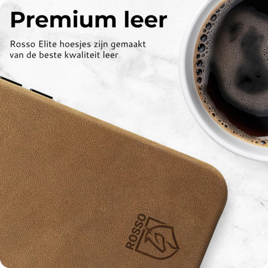 Θήκη Apple iPhone 16 Pro Max - Rosso Elite Back Cover Δερμάτινη με MagSafe - Light Brown (8719246454240)