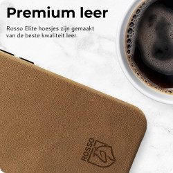 Θήκη Apple iPhone 16 Pro - Rosso Elite Back Cover Δερμάτινη με MagSafe - Light Brown (8719246454189)