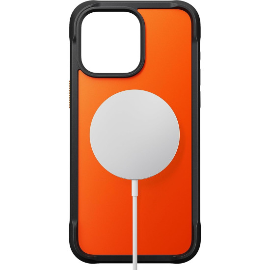 Θήκη Apple iPhone 15 Pro Max Nomad Rugged Case Ανθεκτική με MagSafe - Ultra Orange (NM01671985)