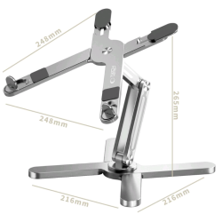 Tech-Protect ULS200 Universal Laptop Stand - Ρυθμιζόμενη Βάση Αλουμινίου για Laptop έως 16" - Silver (5906302309863)