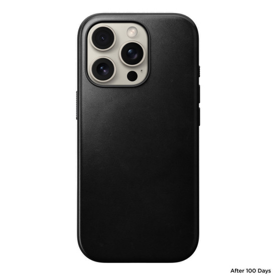 Θήκη Apple iPhone 16 Pro - Nomad Modern Leather Case Horween Δερμάτινη με MagSafe - Black (NM01694885)