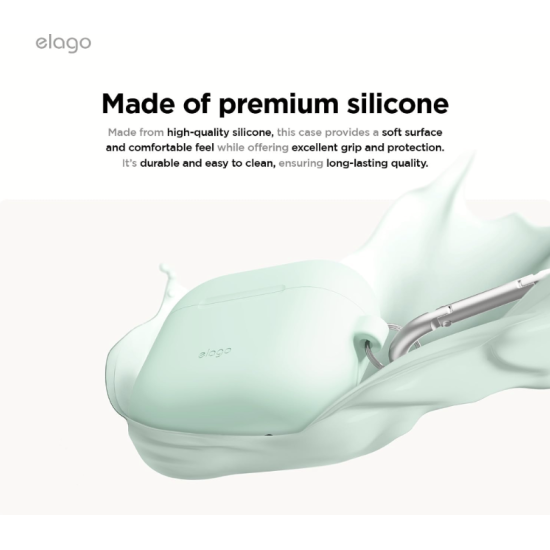 Θήκη Apple AirPods 4th Gen - Elago Silicone Hang Case Σιλικόνης - Mint (EAP4SC-HANG-MT)