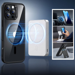 Θήκη & Αντιχαρακτικό Γυαλί Προστασίας Apple iPhone 16 Pro - ESR Classic Hybrid HaloLock Σετ Ανθεκτική με MagSafe & Tempered Glass Οθόνης - Clear / Black (4894240243503)