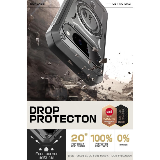 Θήκη Google Pixel 9 Pro XL - Supcase Unicorn Beetle Pro Mag Ανθεκτική με MagSafe - Black (843439151550)