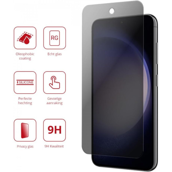 Αντιχαρακτικό Γυαλί Προστασίας Samsung Galaxy S23 Plus - Rosso Tempered Glass Privacy Απορρήτου Οθόνης (8719246445941)
