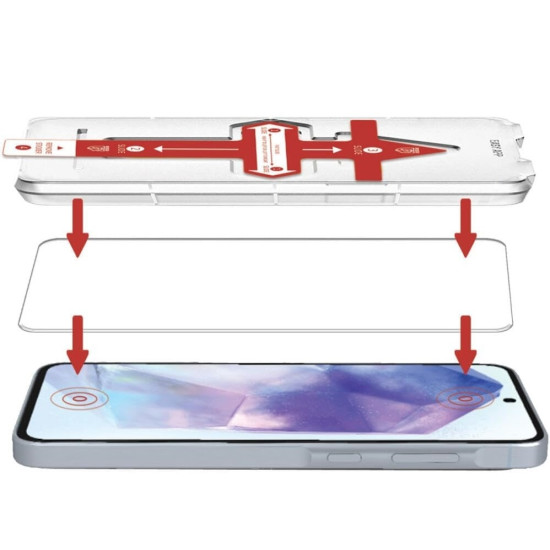 Αντιχαρακτικό Γυαλί Προστασίας Samsung Galaxy A55 - Rosso Tempered Glass Οθόνης - Clear (8719246446412)