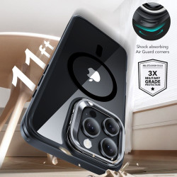 Θήκη & Αντιχαρακτικό Γυαλί Προστασίας Apple iPhone 16 Pro Max - ESR Classic Hybrid HaloLock with Stash Stand Σετ Ανθεκτική MagSafe & Tempered Glass Οθόνης με KickStand - Clear / Black (4894240243763)