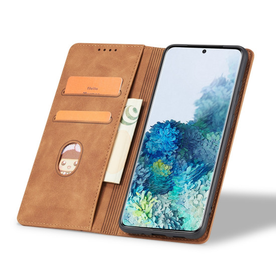 Θήκη Realme 12 5G / 12x 5G - Bodycell Book Case Πορτοφόλι - Brown (5206015079191)