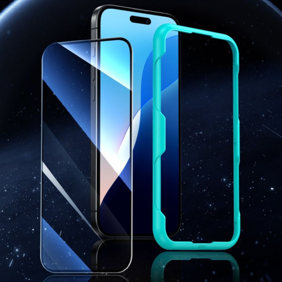Αντιχαρακτικό Γυαλί Προστασίας Apple iPhone 16 / 15 - ESR Tempered Glass FullFace Οθόνης - 2 Τεμάχια - Black (4894240235935)