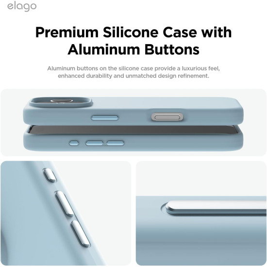 Θήκη Apple iPhone 16 Pro Max - Elago Magnetic Silicone Case Premium Σιλικόνης με MagSafe - Sky Blue (ES16MSSC69PRO-SBL)