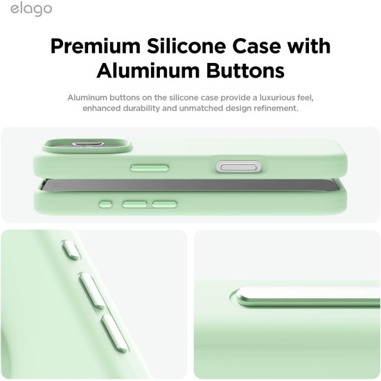 Θήκη Apple iPhone 16 Pro Max - Elago Magnetic Silicone Case Premium Σιλικόνης με MagSafe - Soft Mint (ES16MSSC69PRO-SMT)