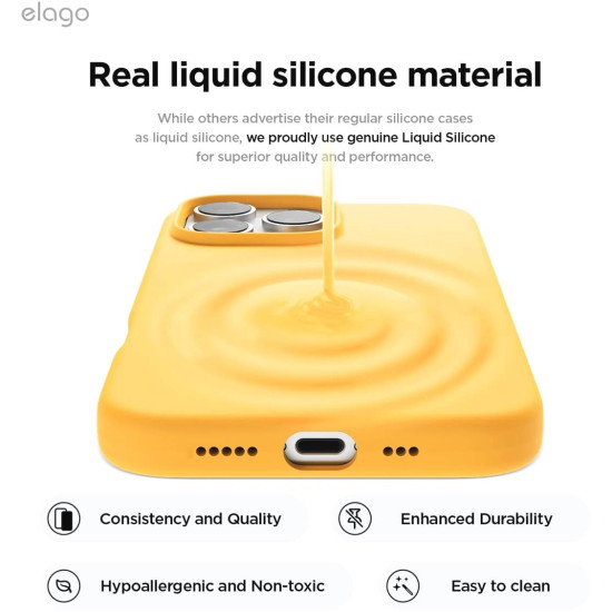 Θήκη Apple iPhone 16 Pro Max - Elago Silicone Case Premium Σιλικόνης - Sunshine (ES16SC69PRO-SUN)