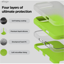 Θήκη Apple iPhone 16 Pro Max - Elago Silicone Case Premium Σιλικόνης - Lime Green (ES16SC69PRO-LIGR)