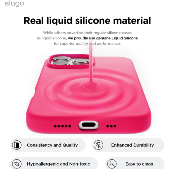 Θήκη Apple iPhone 16 Pro - Elago Silicone Case Premium Σιλικόνης - Ice Red (ES16SC63PRO-IRED)