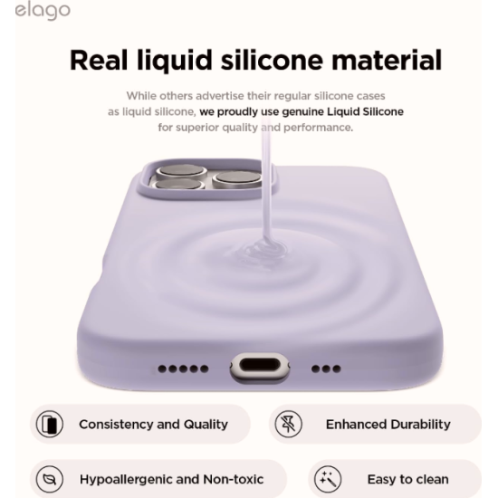 Θήκη Apple iPhone 16 Pro - Elago Magnetic Silicone Case Premium Σιλικόνης με MagSafe - Purple (ES16MSSC63PRO-PU)