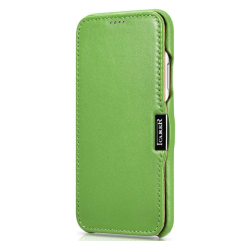 Θήκη Apple iPhone X / XS - iCarer Luxury Series Side-Open Δερμάτινη - Green (RI802-GN)