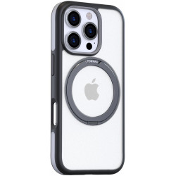 Θήκη iPhone 16 Pro Max Torras Ostand R Fusion Διάφανη Ανθεκτική με MagSafe & KickStand - Black (6970592331742)
