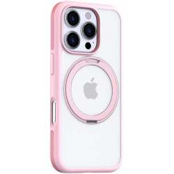 Θήκη iPhone 16 Pro Max Torras Ostand R Fusion Διάφανη Ανθεκτική με MagSafe & KickStand - Pink (6970592331704)
