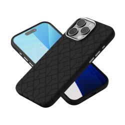 Θήκη iPhone 16 Pro Max Spacecase Classy Mag Σκληρή από Οικολογικό Δέρμα με MagSafe - Black (5905719112127)