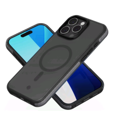Θήκη iPhone 16 Pro Max Spacecase Hybrid Fusion Mag Ημιδιάφανη Σκληρή με MagSafe - Black (5905719112479)
