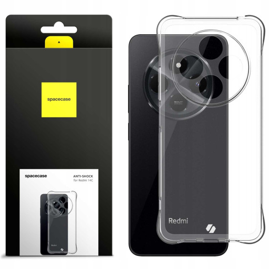 Θήκη Xiaomi Redmi 14C / Poco C75 Spacecase Anti-Shock Διάφανη Σιλικόνης 1mm - Clear (5905719112974)