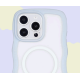 Θήκη iPhone 16 Pro Max HappyCase Wavy Διάφανη Σκληρή με MagSafe & TPU Bumper - Blue (8719246462153)