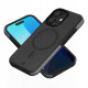 Θήκη iPhone 16 Spacecase Hybrid Fusion Mag Ημιδιάφανη Σκληρή με MagSafe - Black (5905719112370)