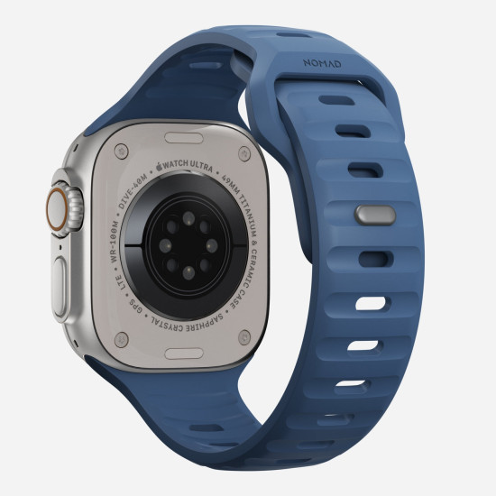 Λουράκι Apple Watch Ultra/SE/11/10/9/8/7/6/5/4 (49/46/45/44mm) Nomad Sport Band Αδιάβροχο Σιλικόνης - Naval Blue (NM014919858)
