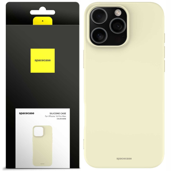 Θήκη iPhone 16 Pro Max Spacecase Silicone Case Σιλικόνης - Bone (5905719111618)