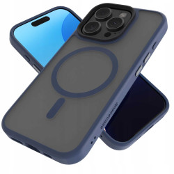 Θήκη iPhone 16 Pro Spacecase Hybrid MagSafe Σκληρή Ημιδιάφανη με MagSafe - Dark Blue (5905719111878)