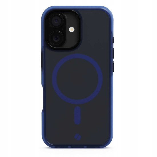 Θήκη iPhone 16 Spacecase Hybrid Fusion Mag Ημιδιάφανη Σκληρή με MagSafe - Dark Blue (5905719112394)
