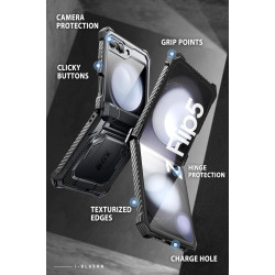 Θήκη Samsung Galaxy Z Flip5 Supcase i-Blason Armorbox Ανθεκτική με Κλιπ Ζώνης & Kickstand - Black (843439124042)